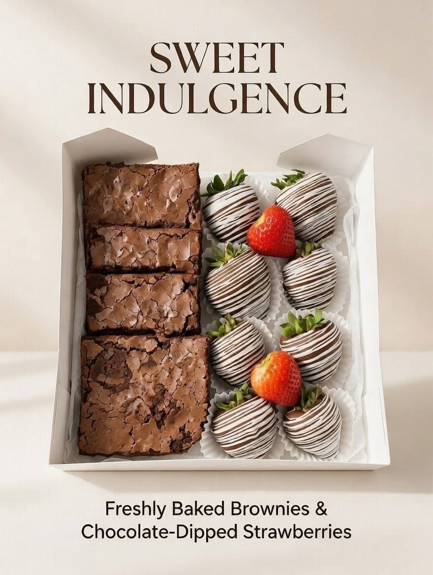 Brownies & Chocolate Covered Strawberries
