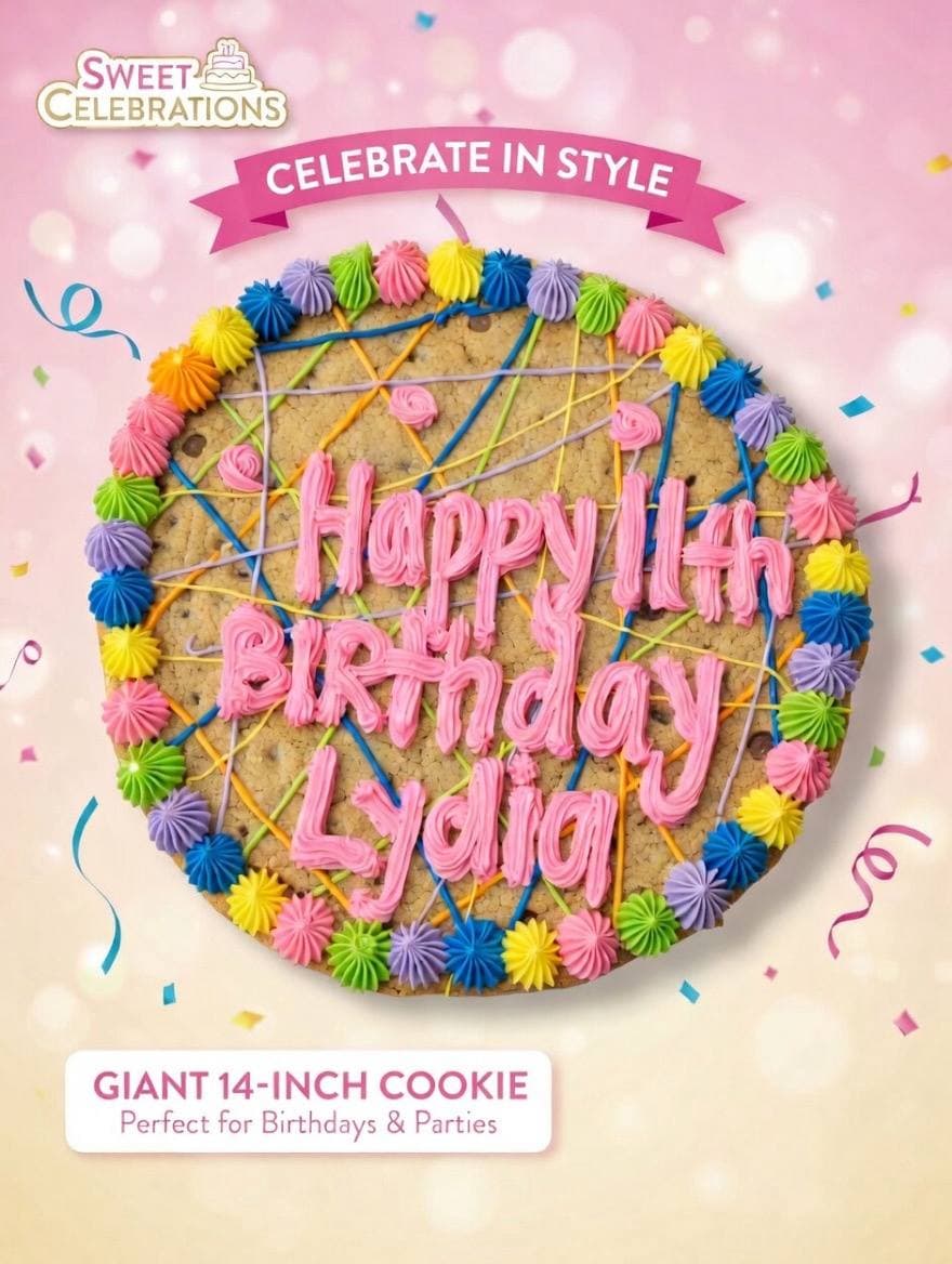 Giant 14-Inch Cookie Cake
